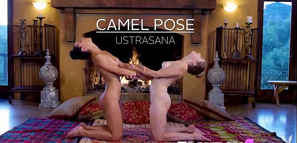  Two amazing babes  with perfect big ass Daniella Smith tried some yoga poses